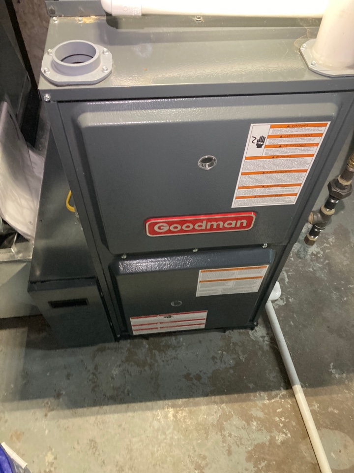 Performed heating maintenance on Goodman furnace 