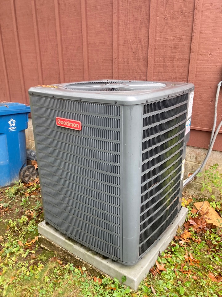 Performed heating maintenance on Goodman heat pump system 