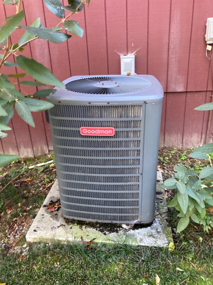 Performed heating maintenance on Goodman unit 