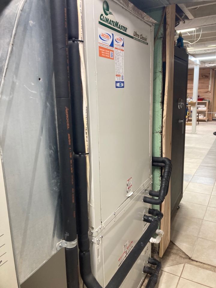 Performed heating maintenance on ClimateMaster geothermal system 