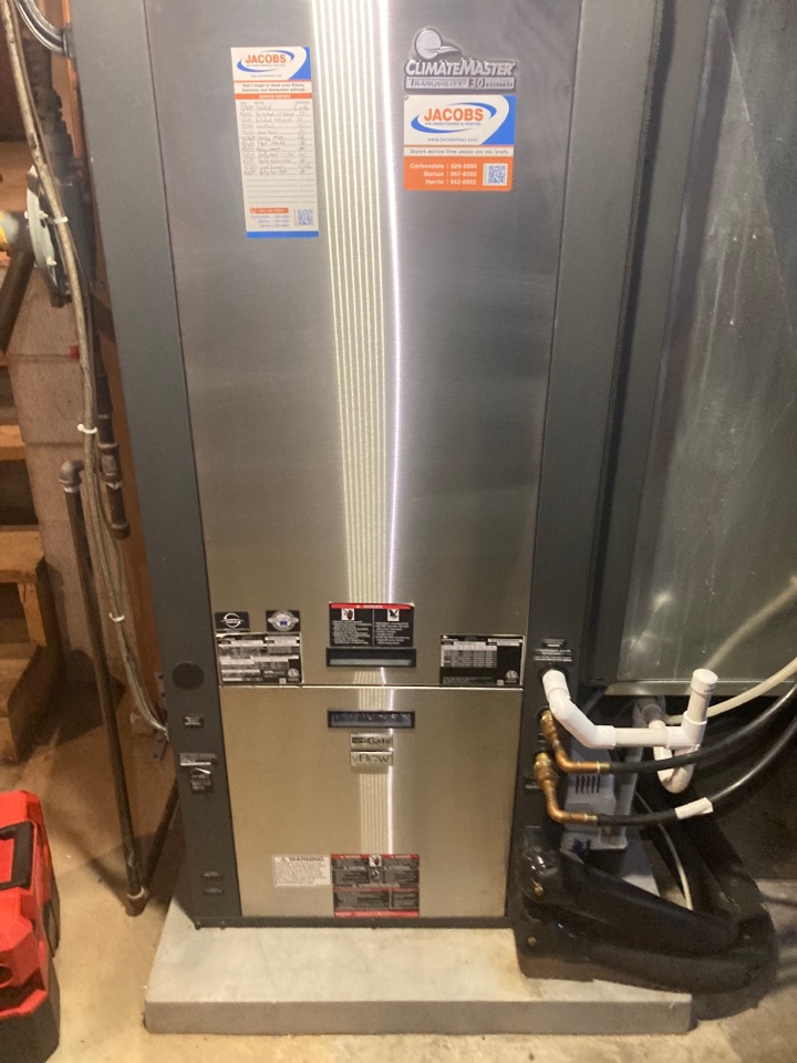 Performed heating maintenance on ClimateMaster geothermal system 