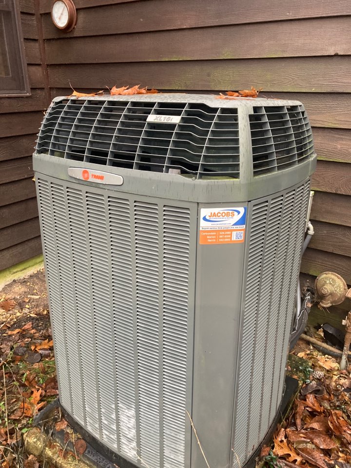 Performed heating maintenance on Trane heat pump system 