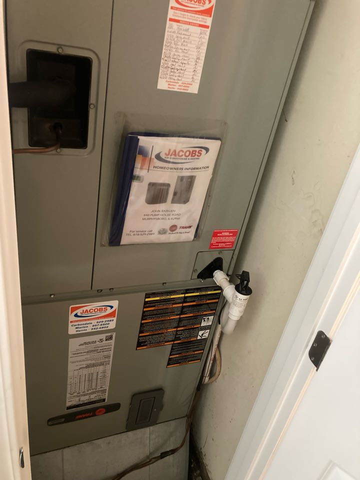 Performed heating maintenance on Trane heat pump system 