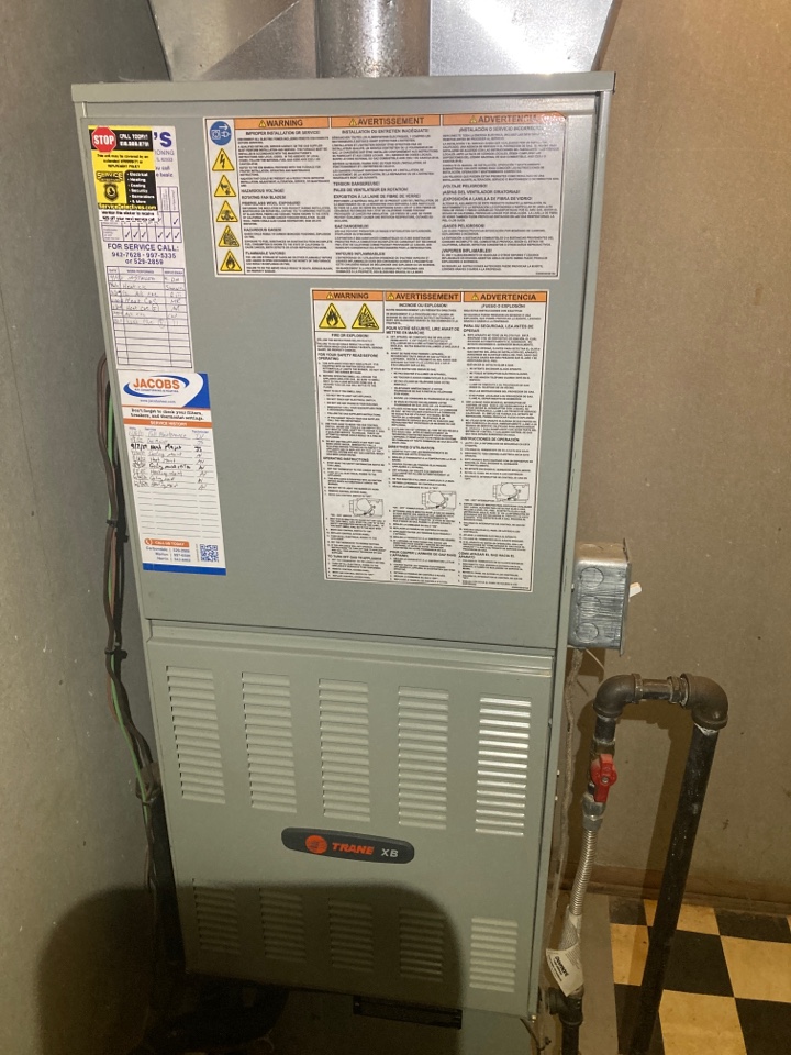 Performed heating maintenance on Trane furnace 