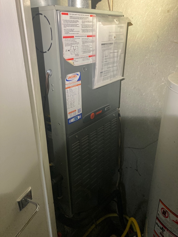 Performed heating maintenance on Trane furnace 