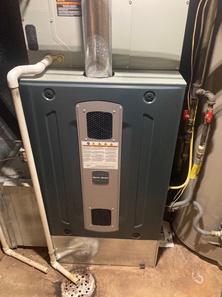 Performed heating maintenance on American Standard furnace 