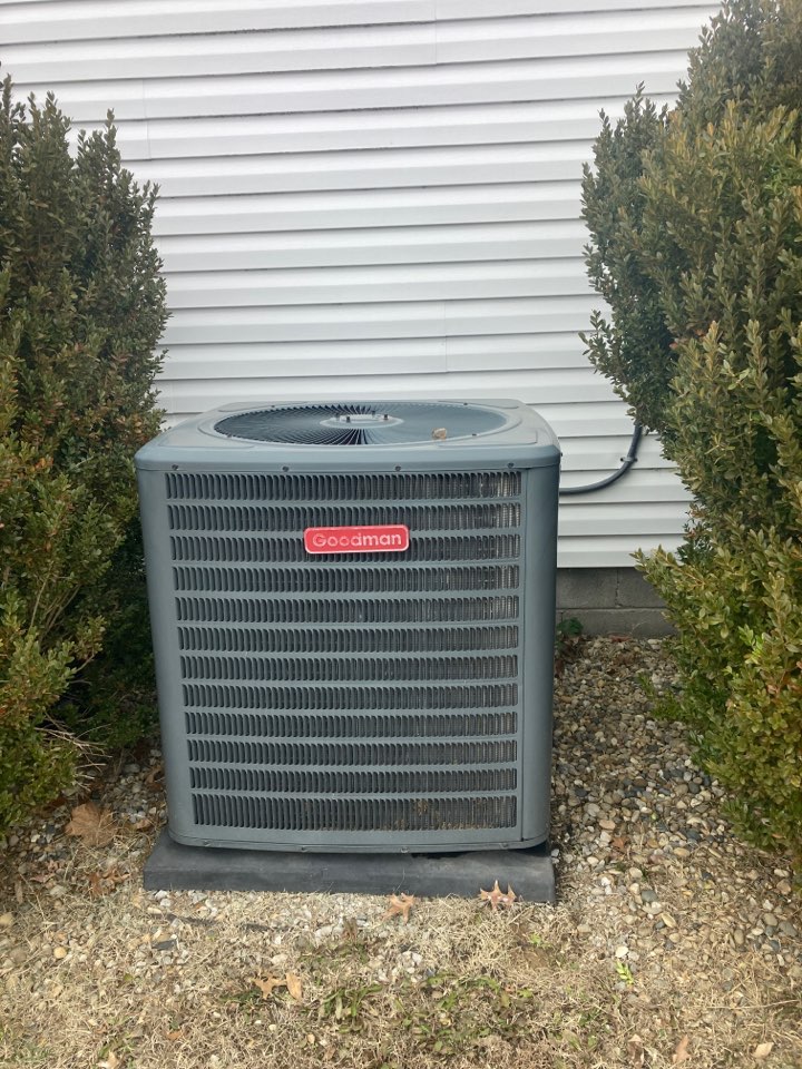 Performed heating maintenance on Goodman heat pump system 