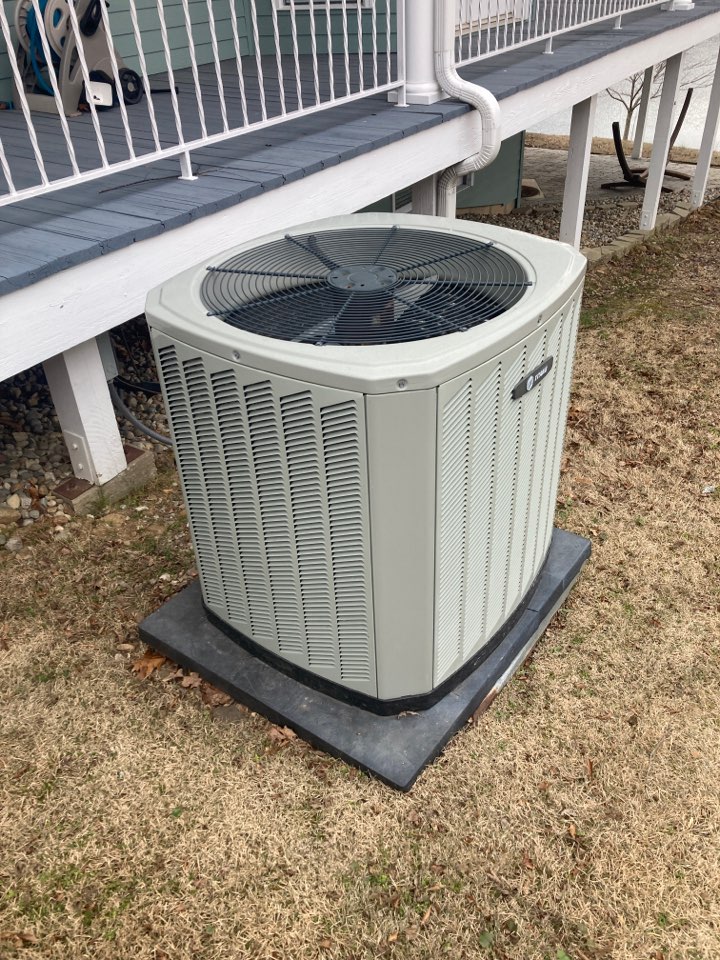 Performed heating maintenance on Trane heat pump system 