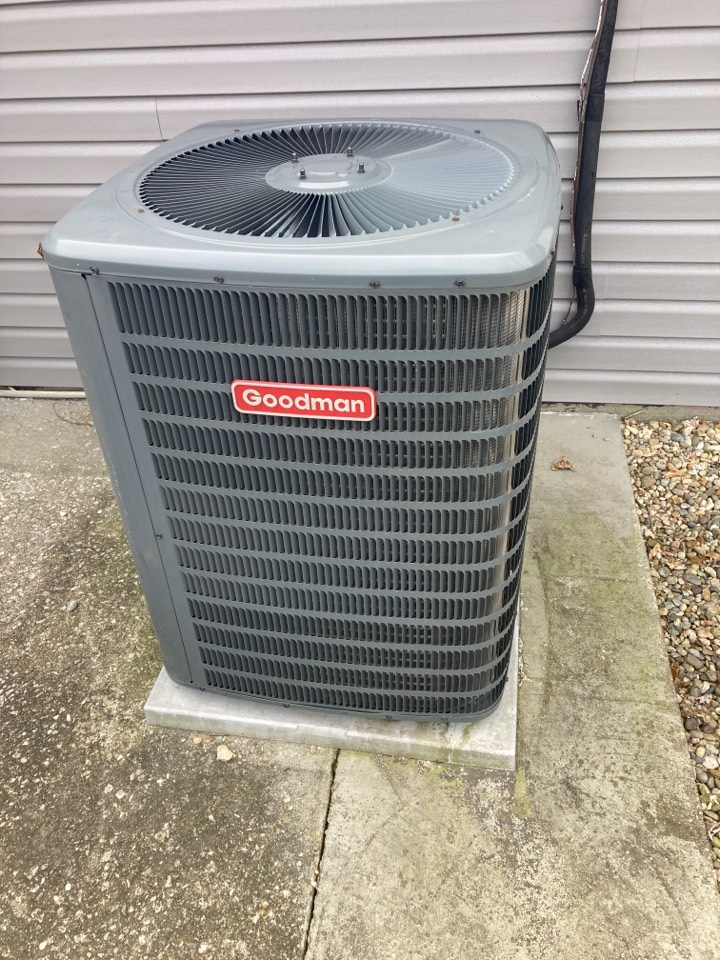 Performed heating maintenance on Goodman heat pump system 