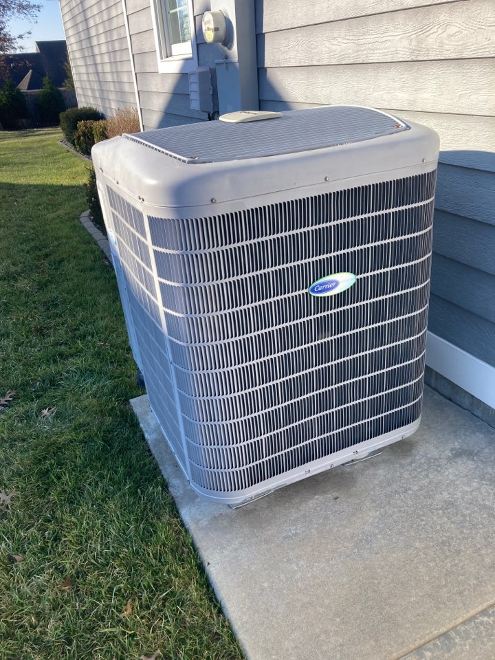 Performed heating maintenance on Carrier unit 