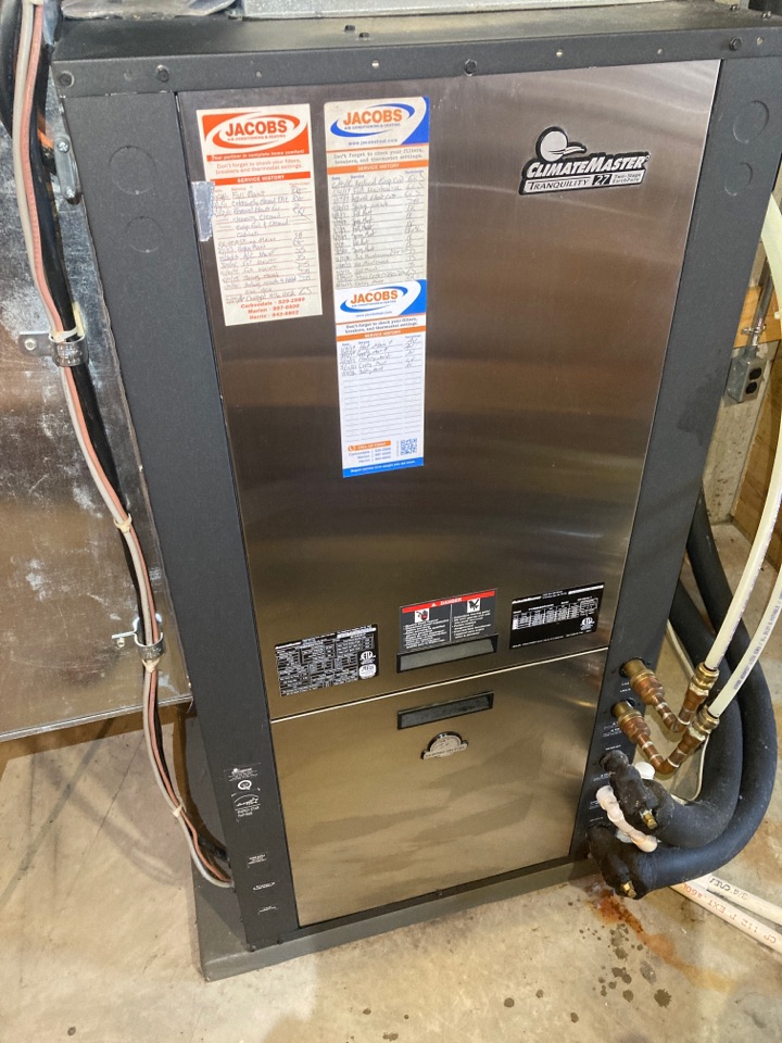 Performed heating maintenance on ClimateMaster geothermal 