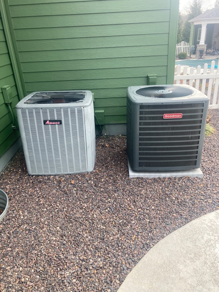 Performed heating maintenance on Amana and Goodman heat pumps 