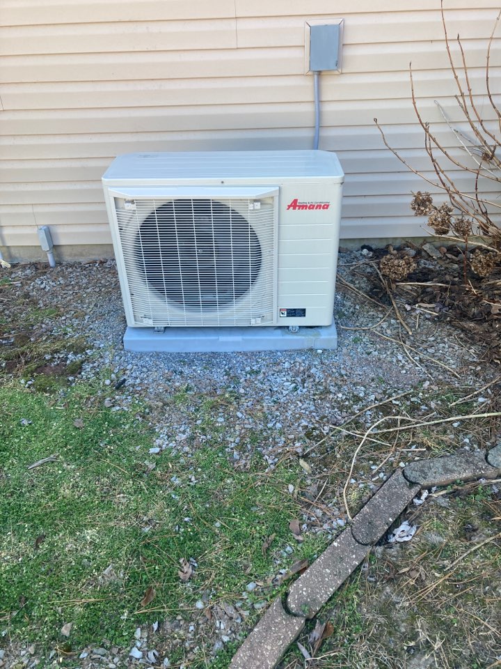 Performed heating maintenance on Amana heat pump System 