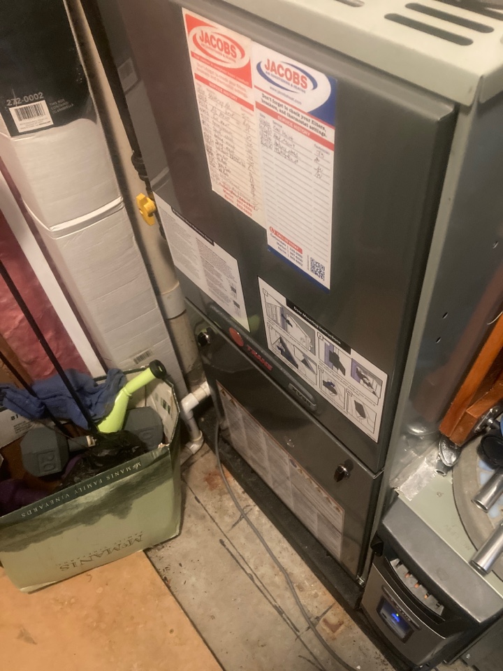 Performed heating maintenance on Trane furnace 