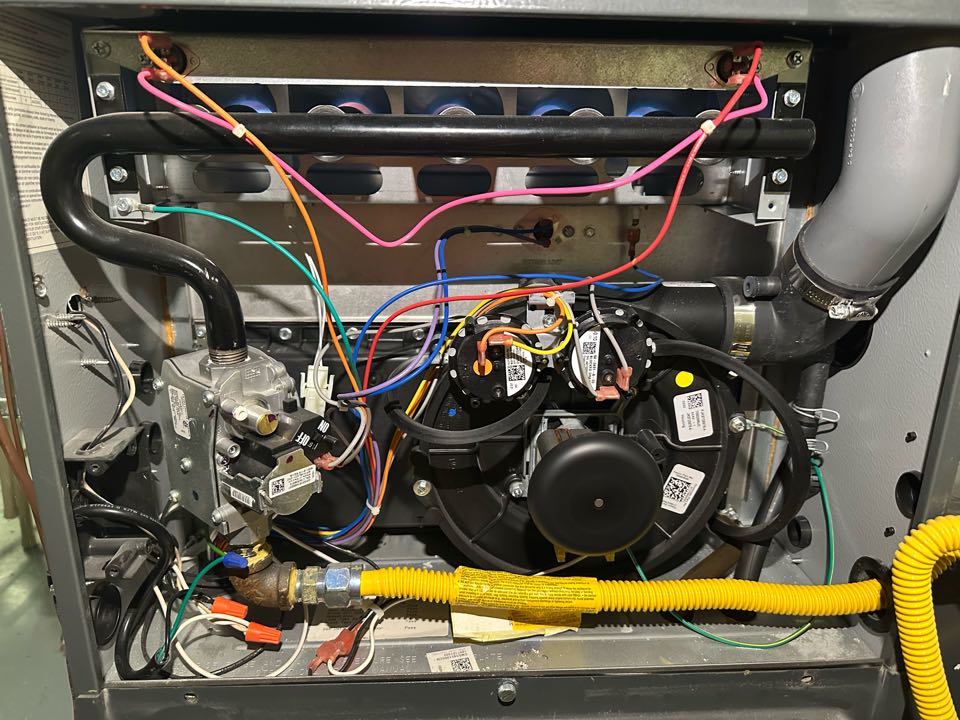 Just finished up a routine maintenance and tuneup on a seven-year-old Goodman natural gas fire unit in the Wilmington Delaware area. Everything was looking perfect and just needed a good cleaning and we are back to new! Thank you so much to Matt and his family for allowing us in your home and trusting us with your comfort! We’ll set up a time for an estimate to come add some ventilation to your basement, shouldn’t be any problem at all. Enjoy the rest of your week and thank you again so much.