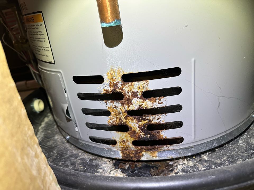 Just finished a routine maintenance and tuneup on a Goodman natural gas fired furnace that we installed last year in the Wilmington Delaware area. Everything with the unit looks spectacular, of course, and only needed a good wipe down and vacuum vacuuming. All levels pointed towards a very healthy unit, and you should expect years and years of comfortable winters with that one! While doing my maintenance, I observed that the water heater has been leaking and has some rust spots. Recommend replacing down the line, not necessarily immediately.