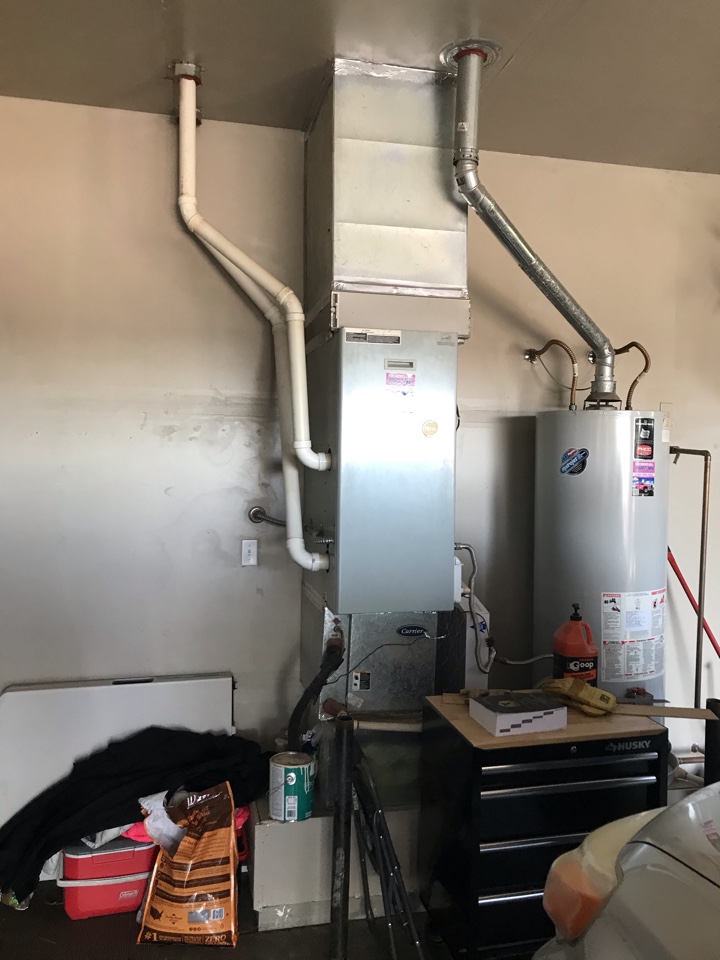 Estimate to replace existing carrier HVAC system with new Amana furnace and heat pump 