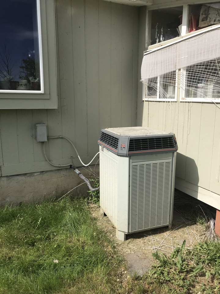 Outdated Trane upgraded to new Rheem heat pump