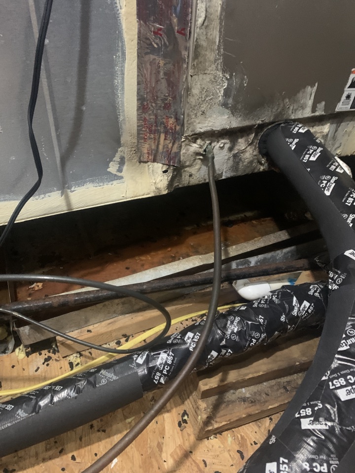 Houston, TX - Clearing clogged drain line on carrier system. Houston, TX - Clearing clogged drain line on carrier system.