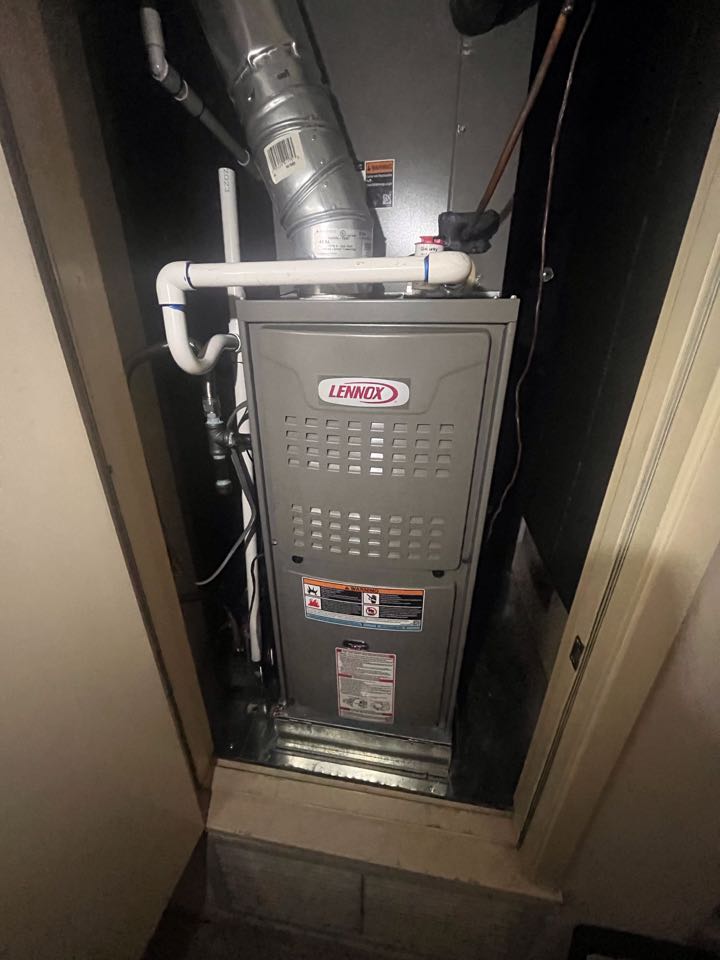 Completed a service maintenance on a 1 year old Lennox furnace 
