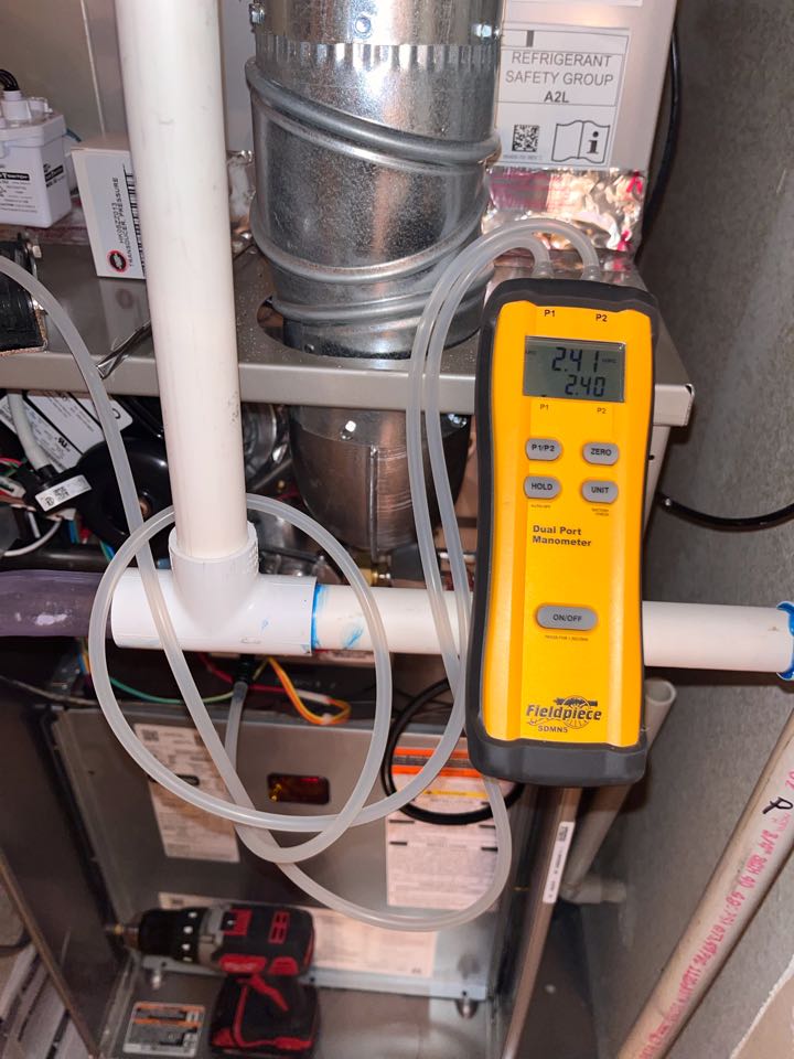 Completed service on furnace 