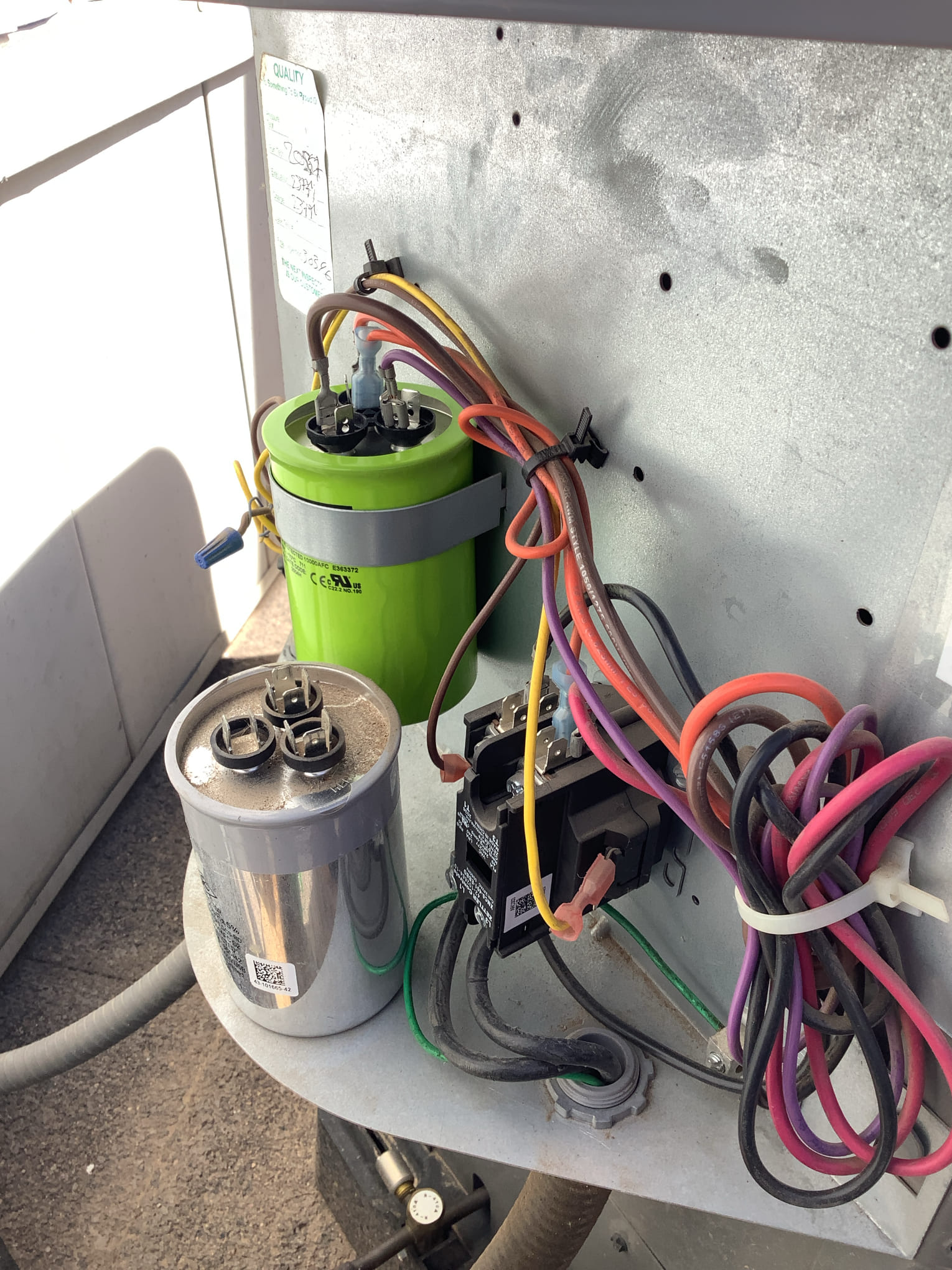 I am a skilled professional that works for a Alaskan Air Conditioning & Heating - Tucson company. I was called to replace a capacitor in an air conditioning unit. The capacitor was located in the condenser unit, which is located outside the home. I removed the old capacitor and replaced it with a new one, making sure that the connections were secure. I also checked the electrical connections to the unit to ensure that they were working properly.
