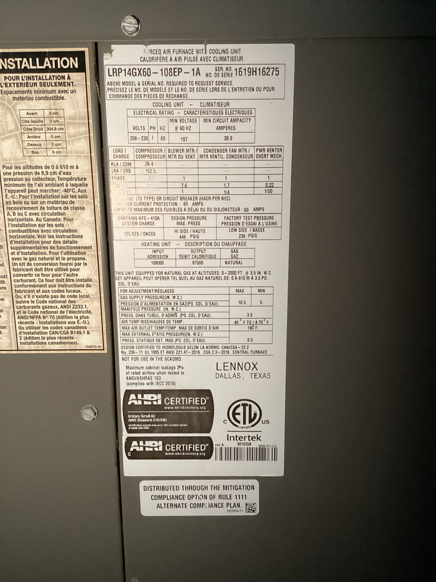 I was called to a customer's home to perform maintenance on a Lennox package unit. The unit was six years old and had been having issues with the air conditioner not cooling the house. I arrived at the customer's home and performed a thorough inspection of the unit. I found that the evaporator coil was dirty and needed to be cleaned. I also found that the condenser coil was also dirty and needed to be cleaned. I cleaned the coils and replaced the air filter. After cleaning the coils, the unit started cooling the house again. The customer was very happy with the results and thanked me for my help.