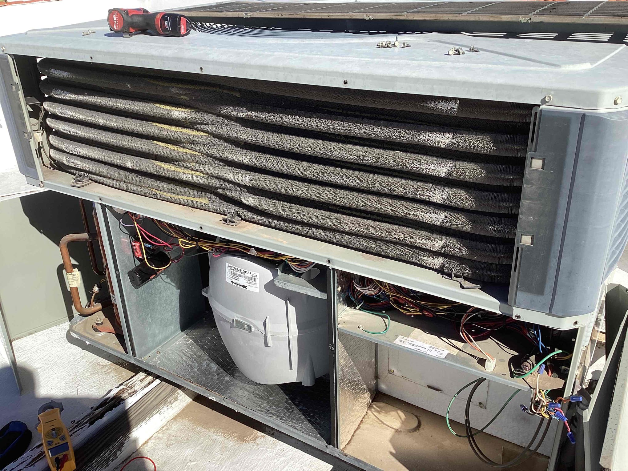 I was dispatched to a home in the suburbs to repair a Trane package heat pump. The unit was not cooling the home, and the customer was concerned that the unit was broken. I arrived at the home and diagnosed the issue as a faulty compressor. I replaced the compressor and the unit was cooling again. The customer was very happy with the service and thanked me for my help.