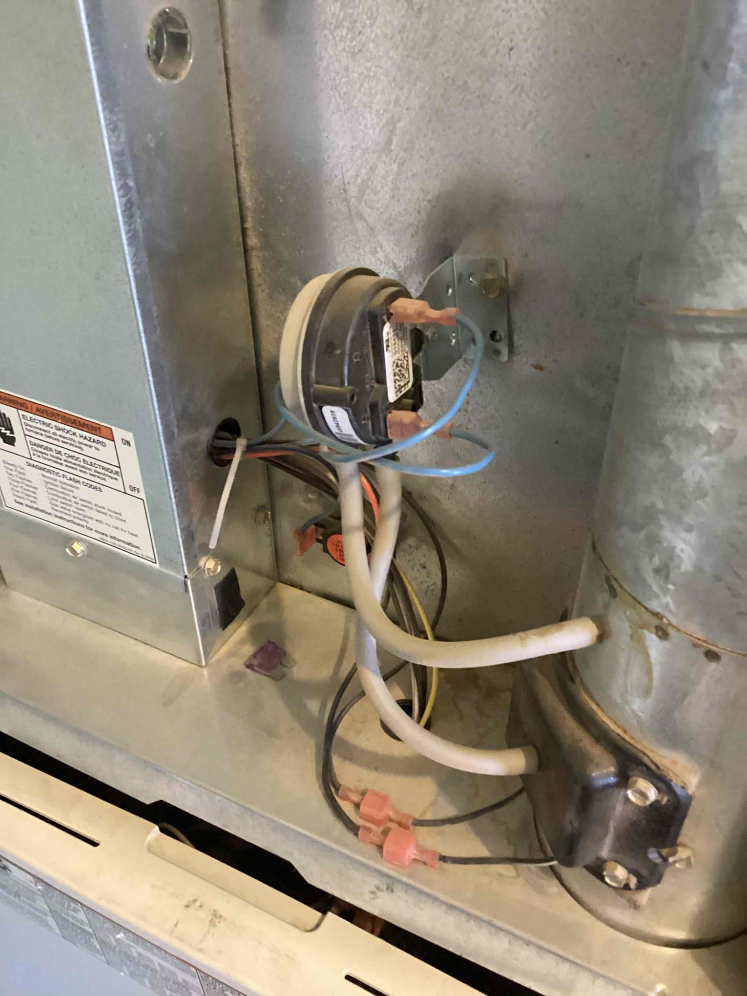 The customer called to schedule an appointment for winter maintenance on their 25-year-old interthem furnace. The technician diagnosed a leak in the evaporator coil and recommended replacing it. The customer agreed to the repair and asked if cleaning the blower wheel would help. The technician agreed and cleaned the blower wheel, which resolved the issue.
