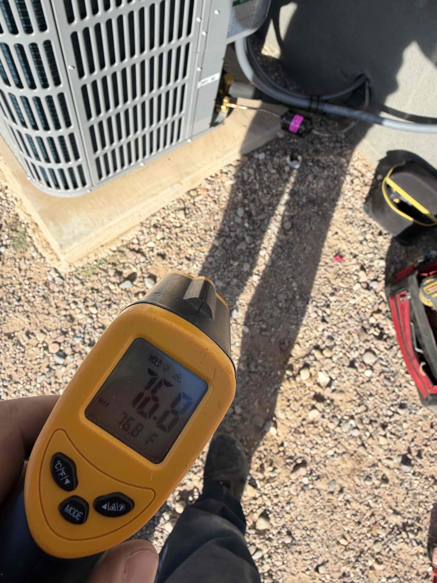 Installed attic split