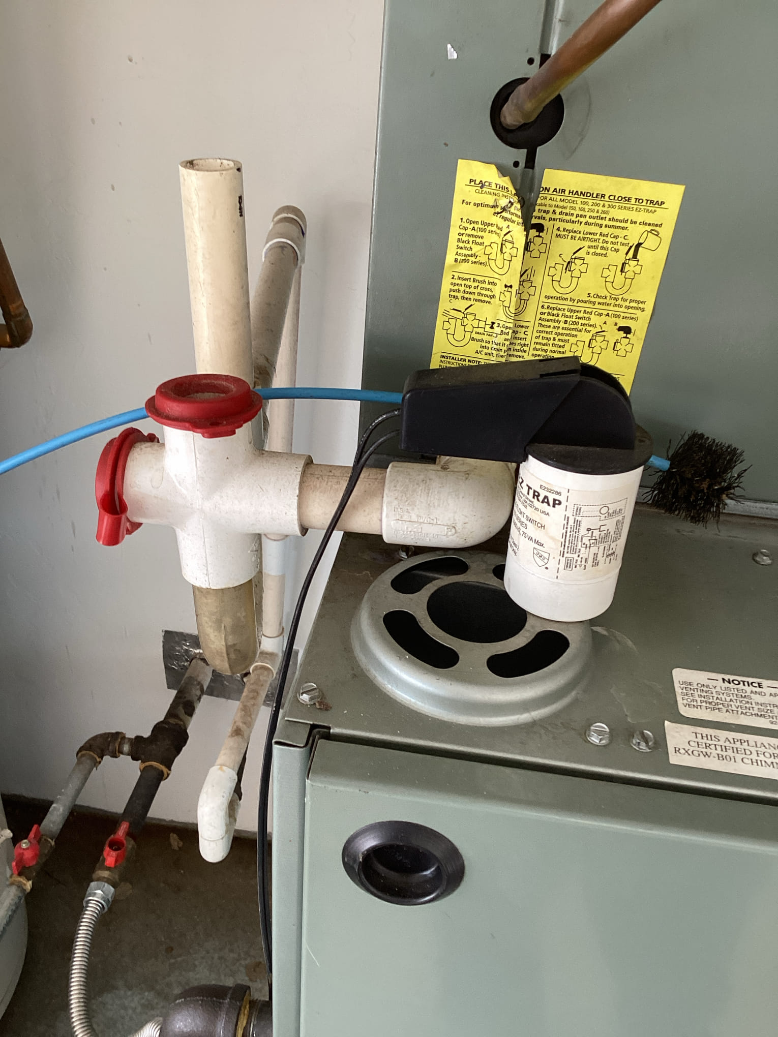 Tech maintenanced 15 year old Rheem split furnace 