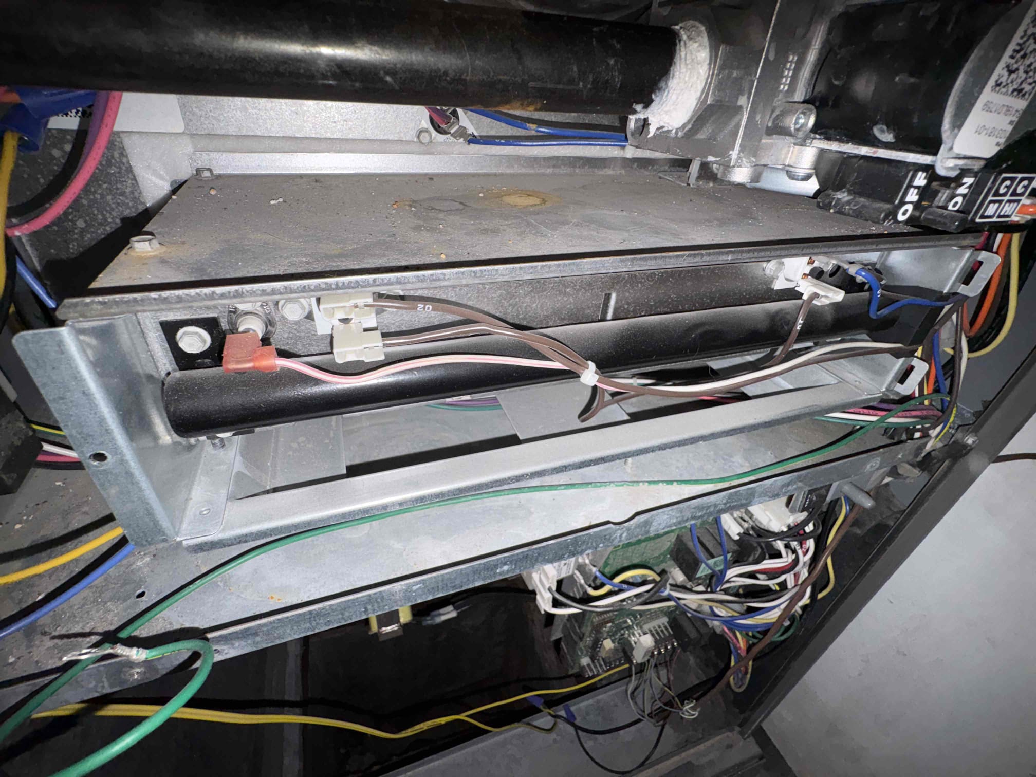 Tech maintenance five-year-old split Lennox furnace