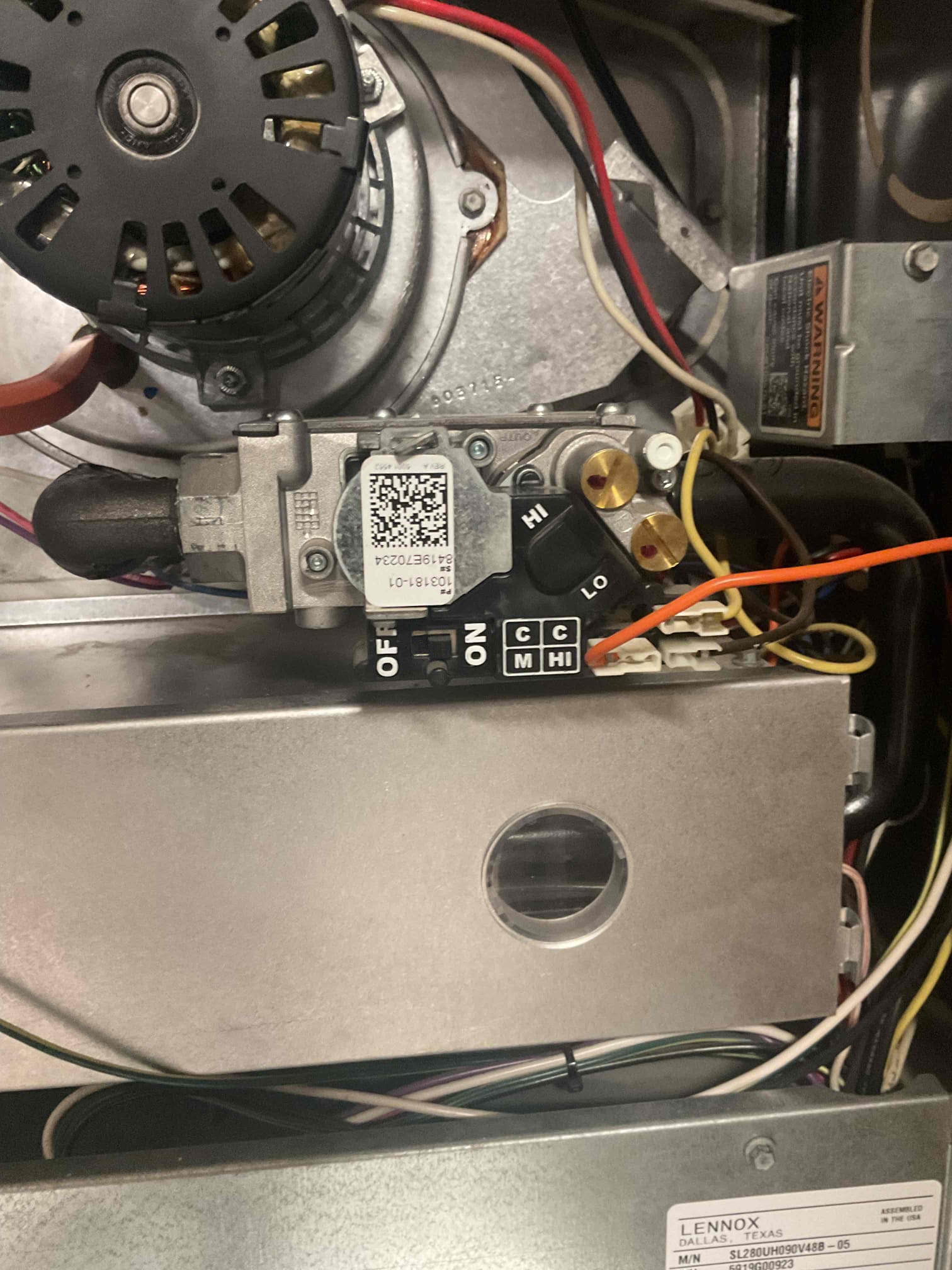 Furnace repair and performance test. 