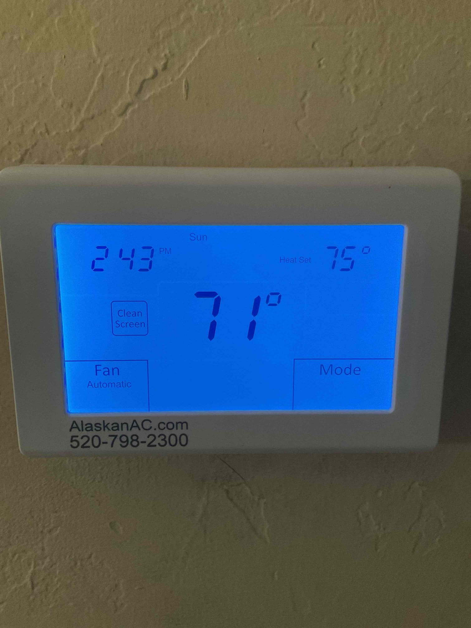 Installed furnace control board 