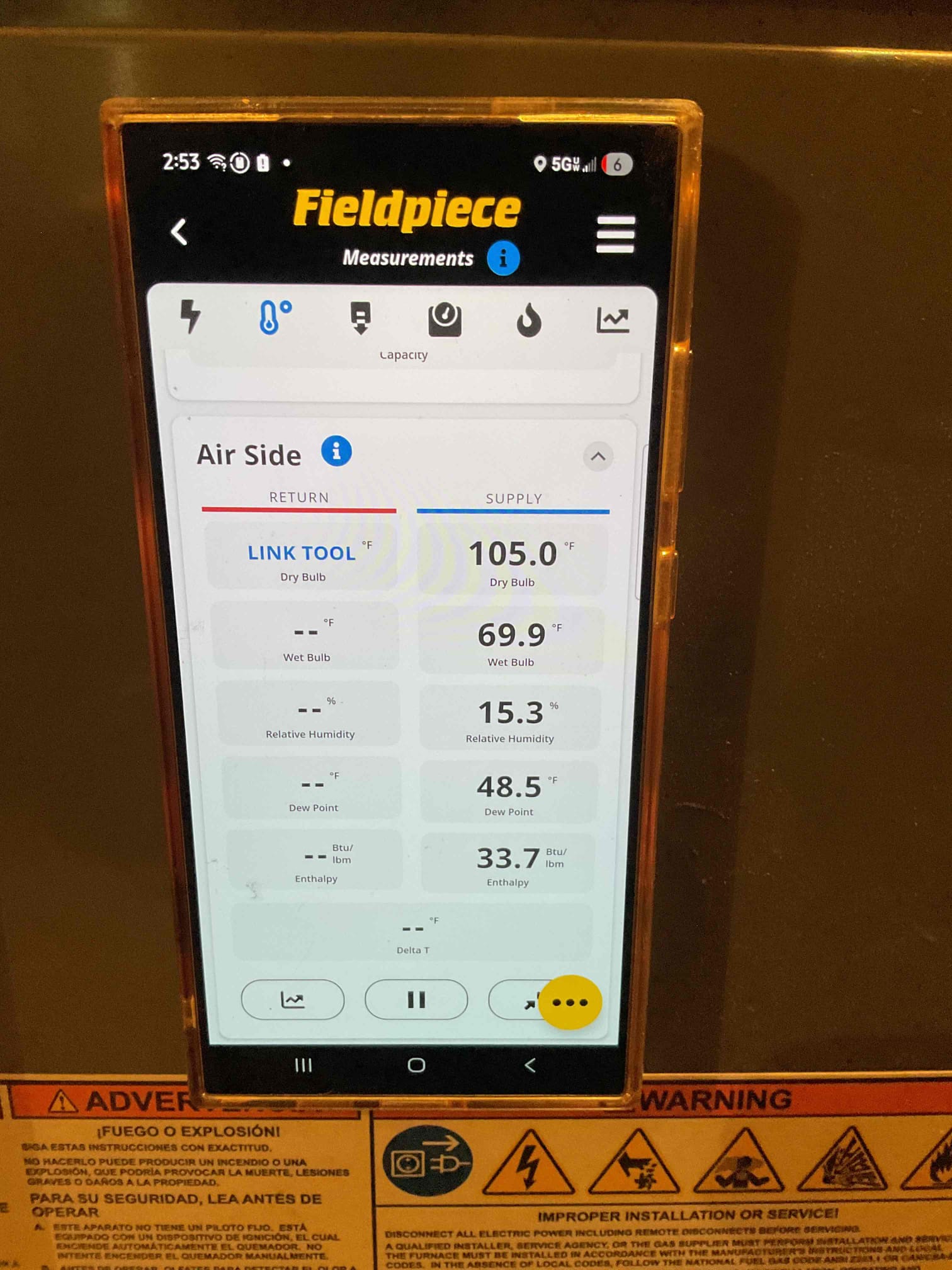 Installed furnace control board 