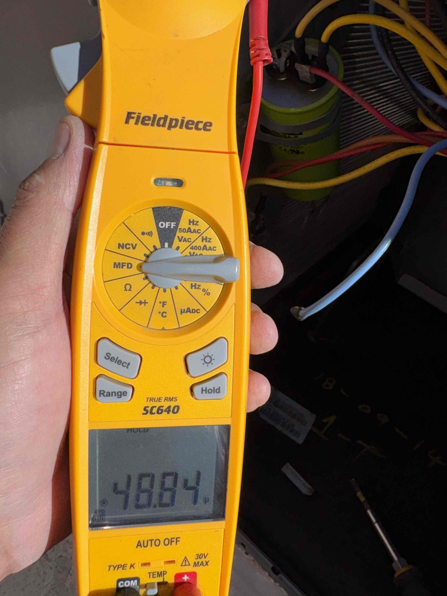 Tech maintenance 11 year-old international comfort products package heat pump