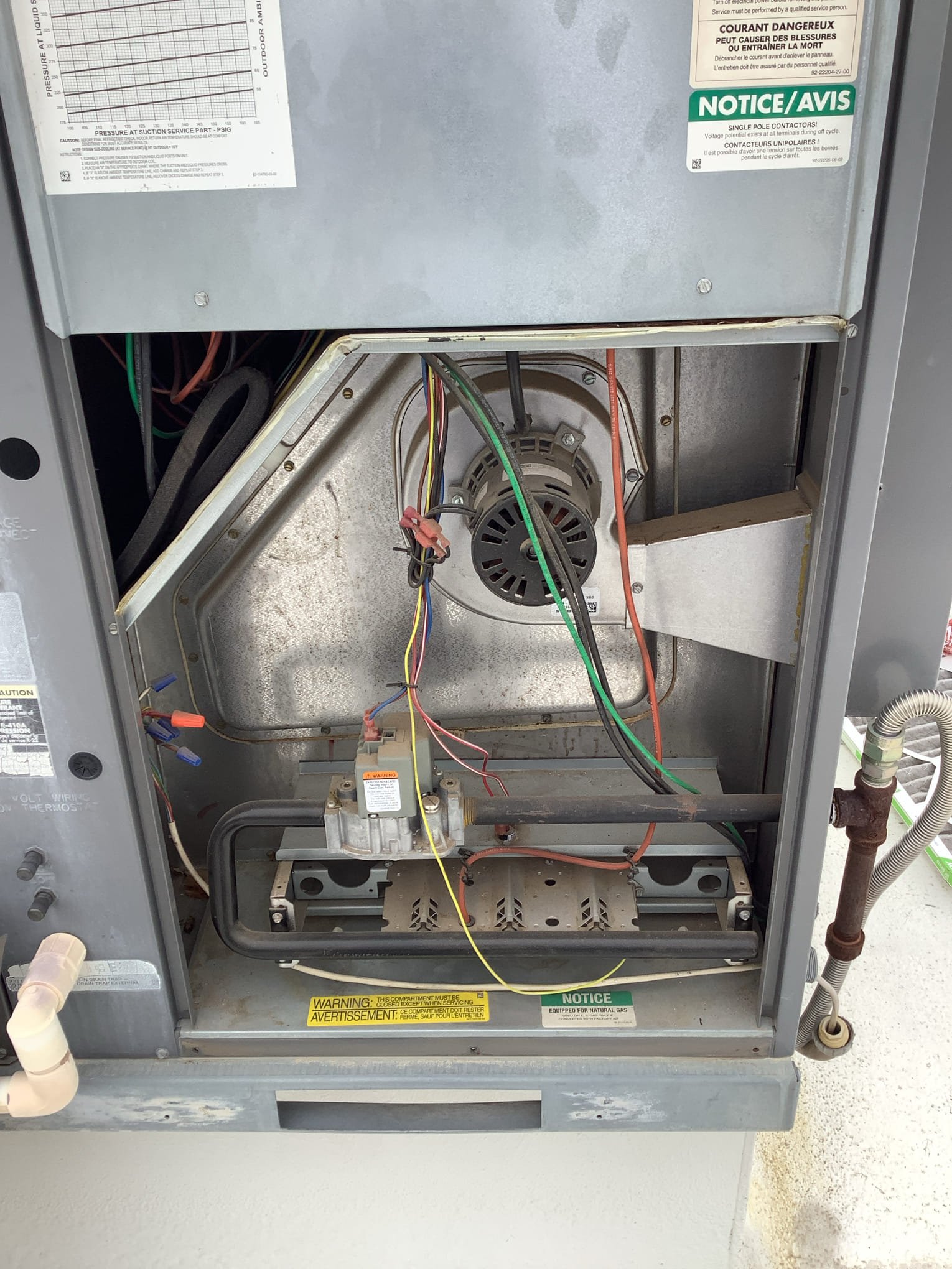 I meticulously cleaned the blower wheel, ensuring all debris and dust were removed to maintain optimal performance. The heat transfer was thoroughly cleaned, enhancing efficiency and safety. I also cleaned the ducts, removing accumulated dust and contaminants to improve indoor air quality. Each component was inspected for wear and tear, and any minor issues were addressed to ensure the system operates smoothly. This comprehensive maintenance ensures the heating system will function effectively throughout the winter months.