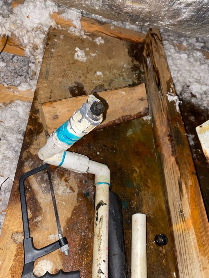 Rheem evaporator coil broken drain pan and rusted emergency pan repair/replace options 