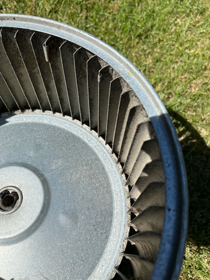 Dirty blower motor wheel/ heat maintenance 