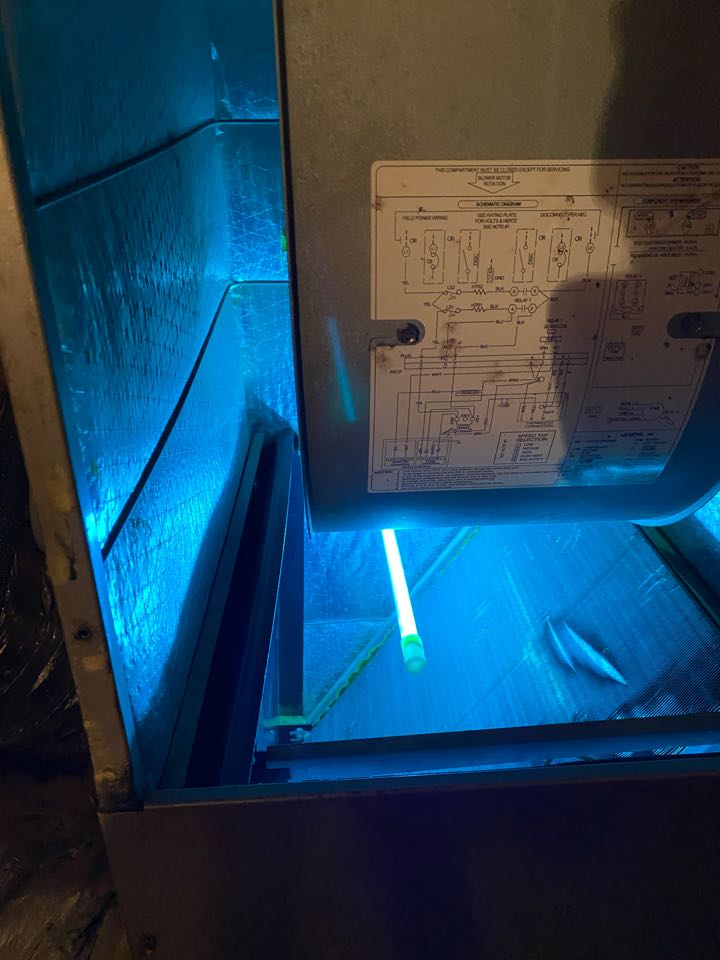 Carrier heat pump UV air cleaning system. 