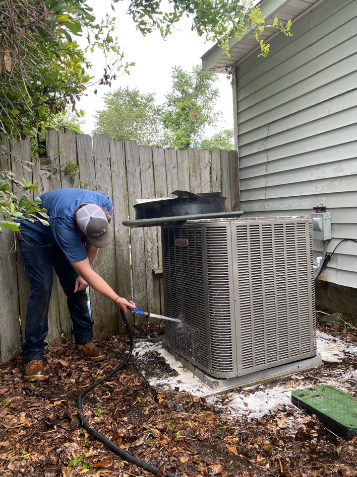 Lennox air conditioning diagnostic and intense coil cleaning due to clogged coil