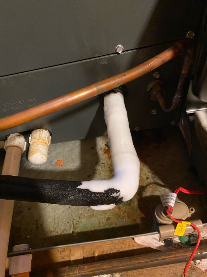 Goodman air conditioner frozen up