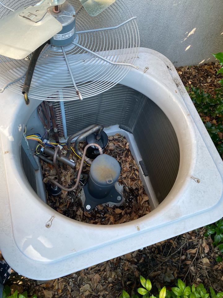 Carrier heat pump clogged drain line and dirty condenser