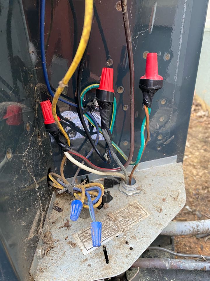 Trane air conditioning maintenance and wire repair. 