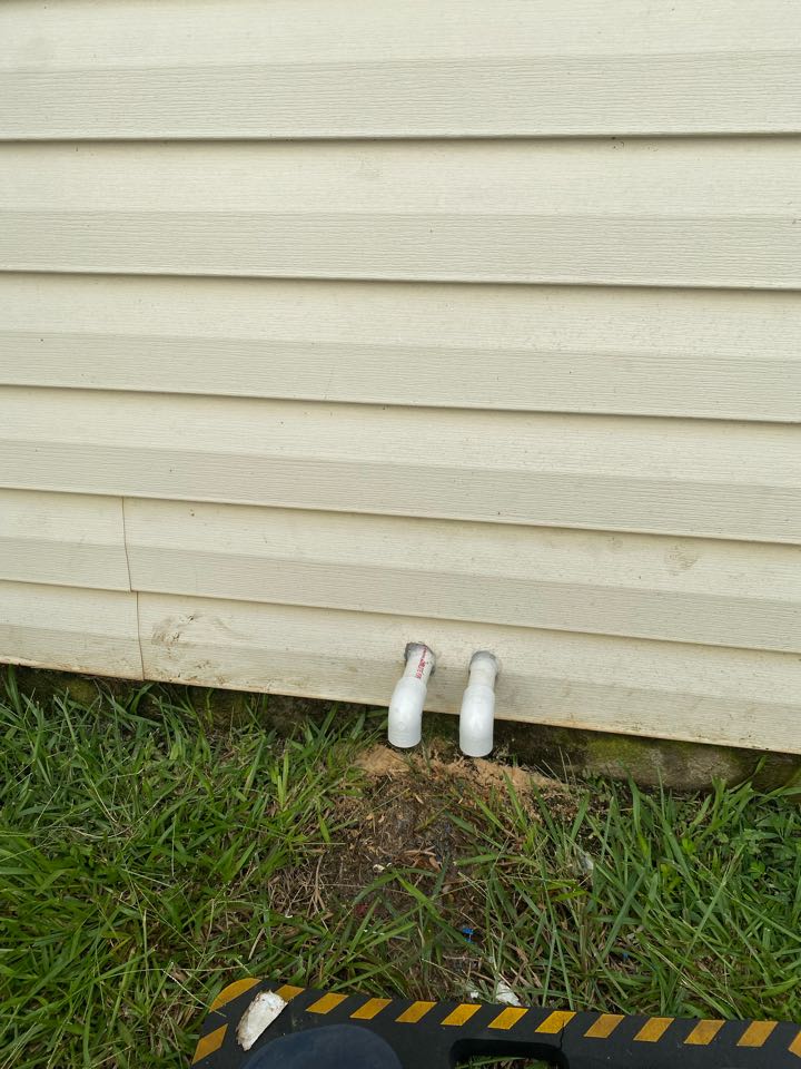 Goodman air conditioning broken drain line repair