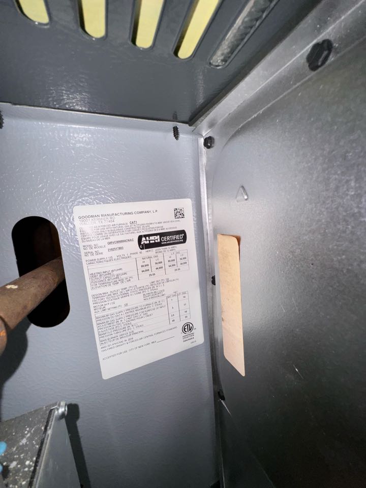 Goodman gas furnace heat maintenance 