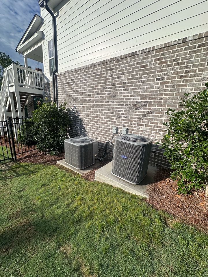 2 carrier hp split systems, ac maintenance 