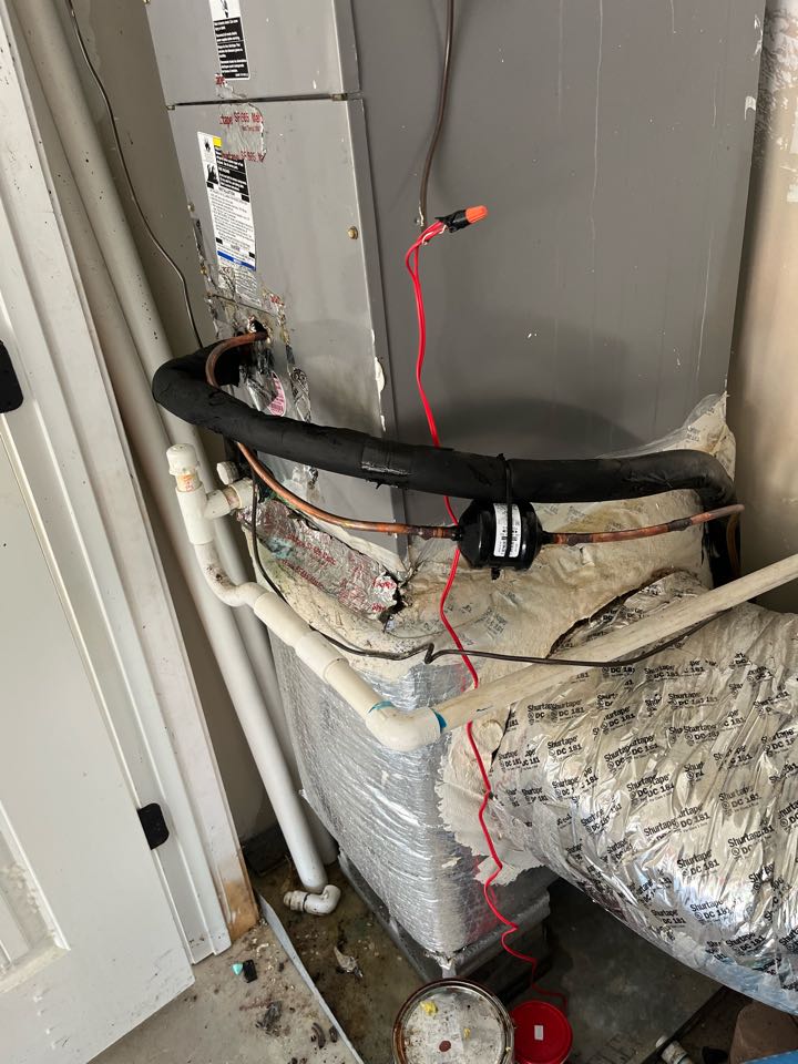 Refrigerant repair and filter dryer replacement. 