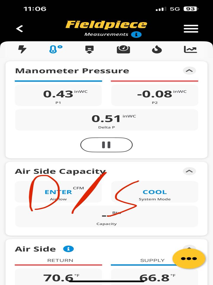 Correcting the airflow and refrigerant charge on two residential tempstar air conditioning units.