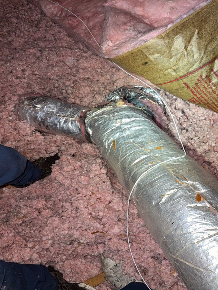 Goodman gas furnace heating maintenance and safety inspection. 